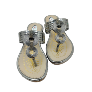 Silver Stylish Thong Slippers