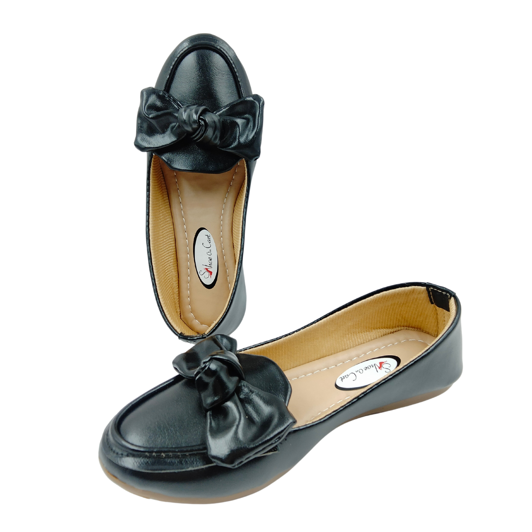 Shoe On Cart Black Bow Design Belly Shoe On Cart Black Bow Design Belly