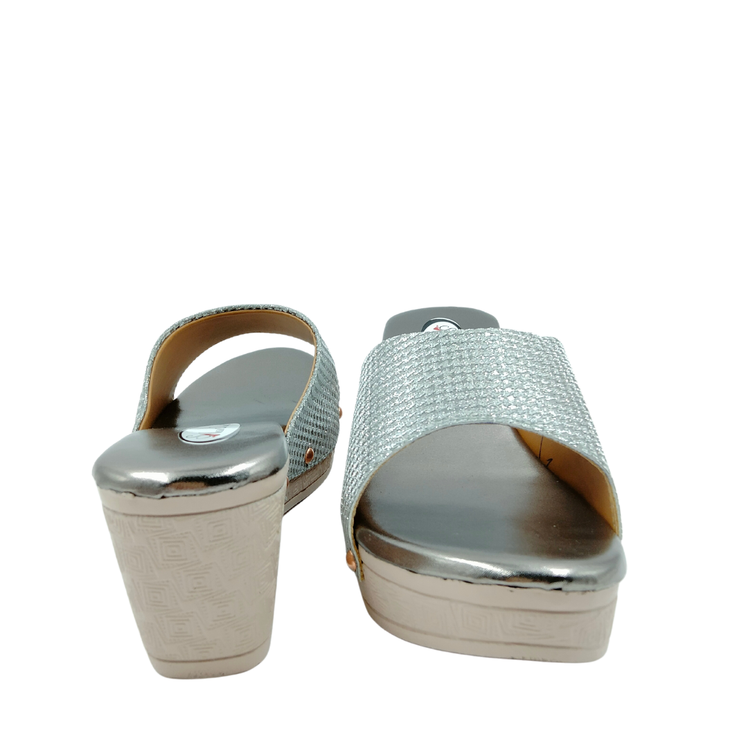 Silver Embellished Platform Heel Silver Embellished Platform Heel