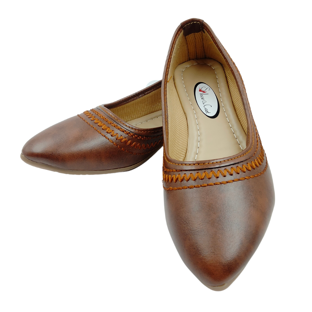 Shoe On Cart Brown Formal Belly Shoe On Cart Brown Formal Belly